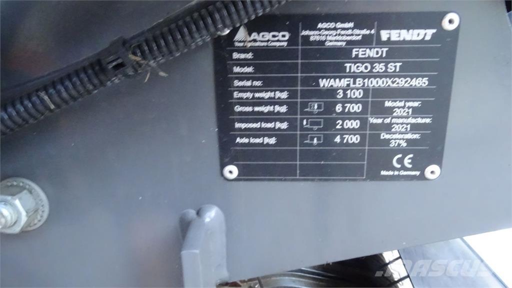 Fendt Tigo Remorque autochargeuse
