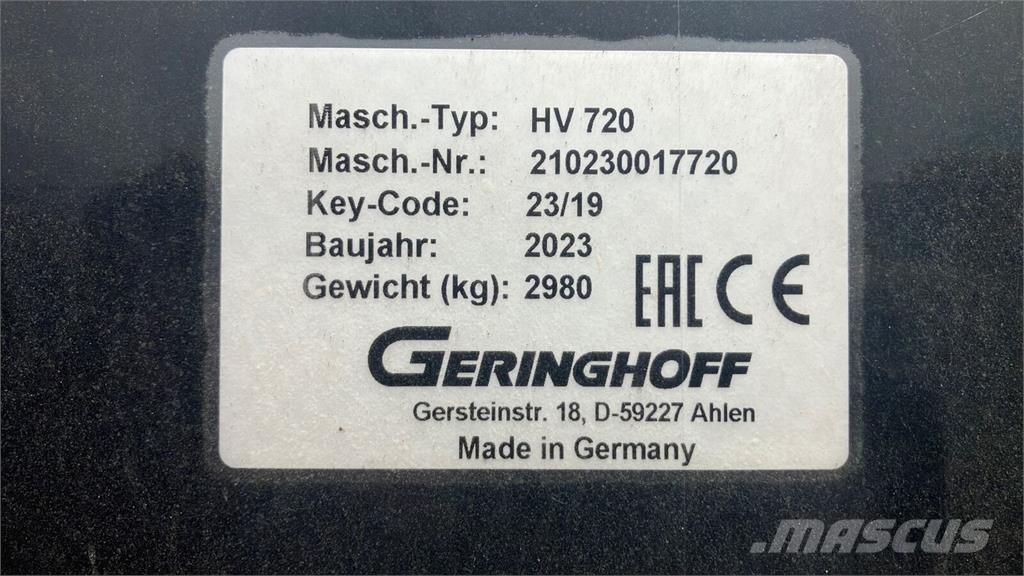 Geringhoff HV 720 Accessoires moissonneuse batteuse