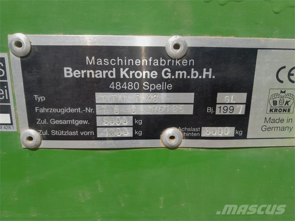 Krone Titan R48 Remorque autochargeuse