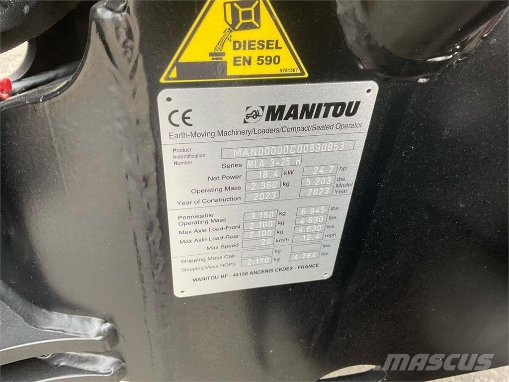 Manitou MLA 3-25 H Chargeur frontal, fourche