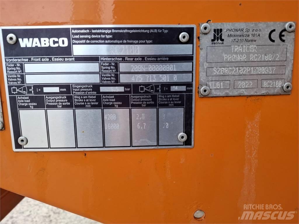 Pronar RC 2100 - 2 Autre remorque agricole