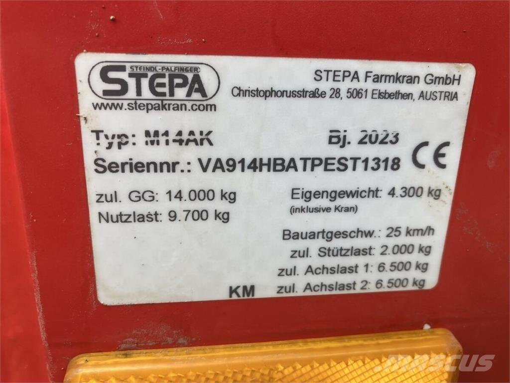 Stepa M14AK FZ7090 Remorque forestière avec grue