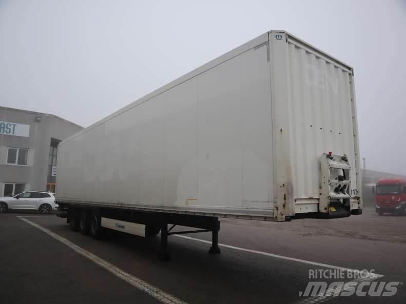 Krone 3 aks bokstrailer Semi remorque fourgon