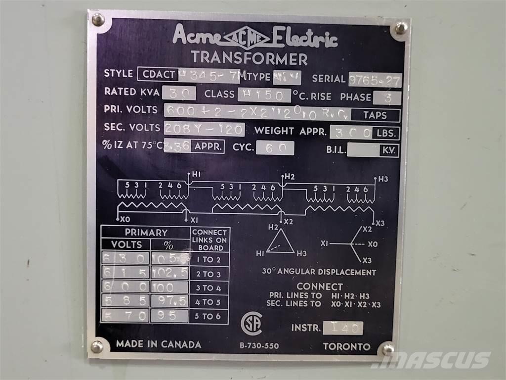  ACME ELECTRIC H345-7M Construction - Autres