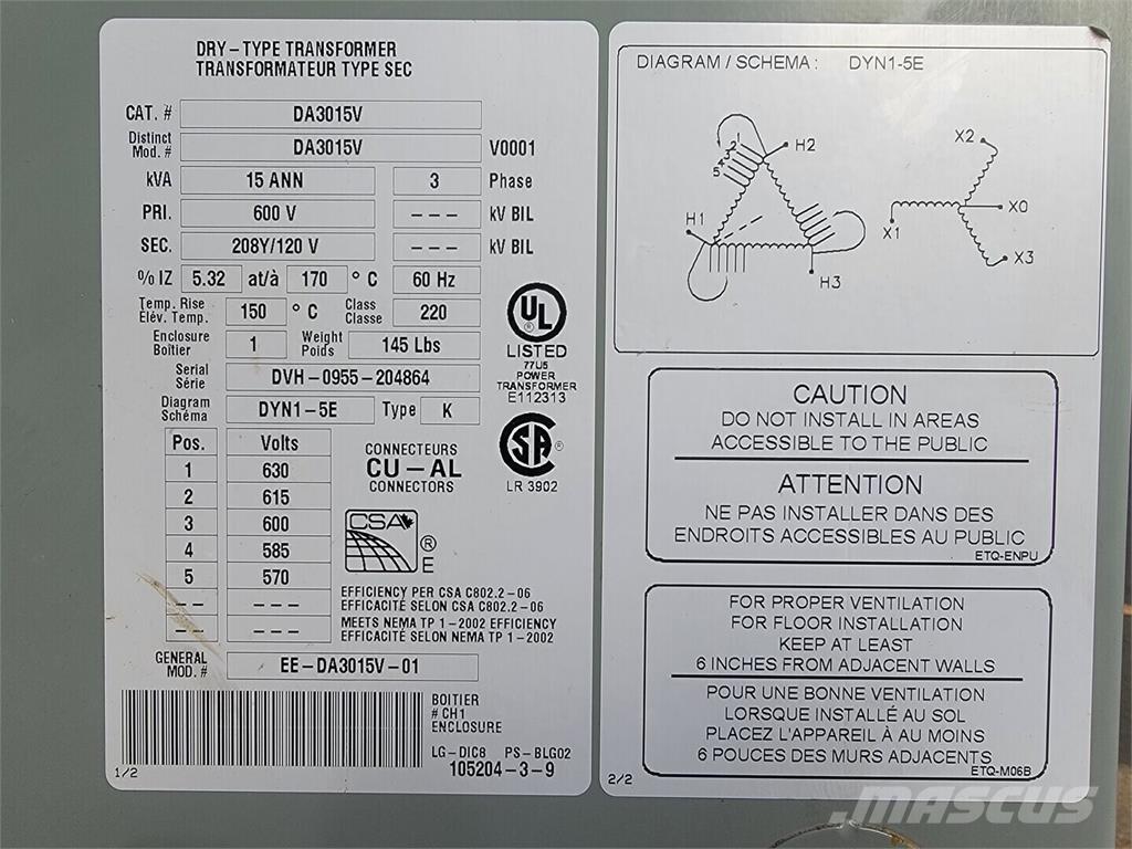 Delta DA3015V Construction - Autres
