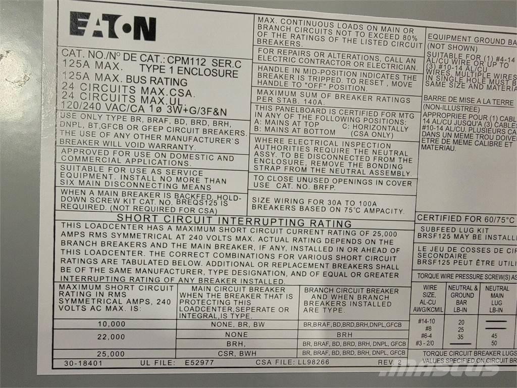 Eaton PM112 Construction - Autres