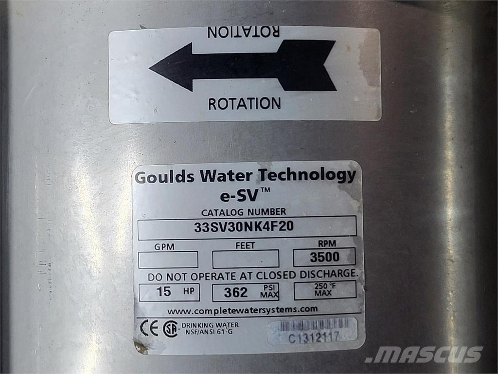  GOULDS 33SV30NK4F20 Pompe à eau / Motopompe