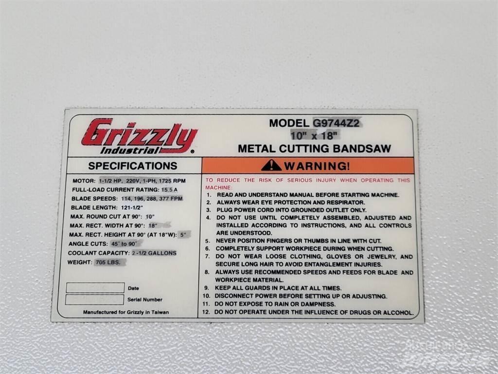 Grizzly G9744Z2 Construction - Autres