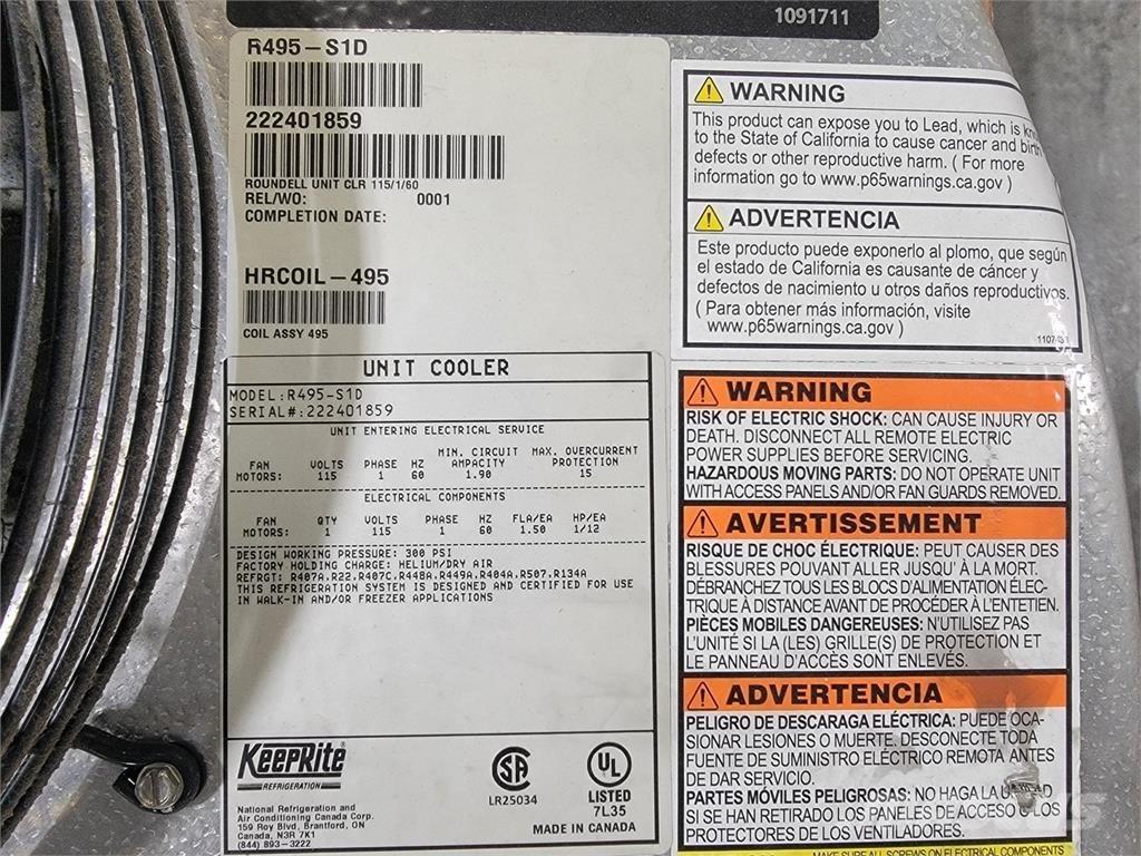  KEEPRITE R495-S1D Équipement de dégel