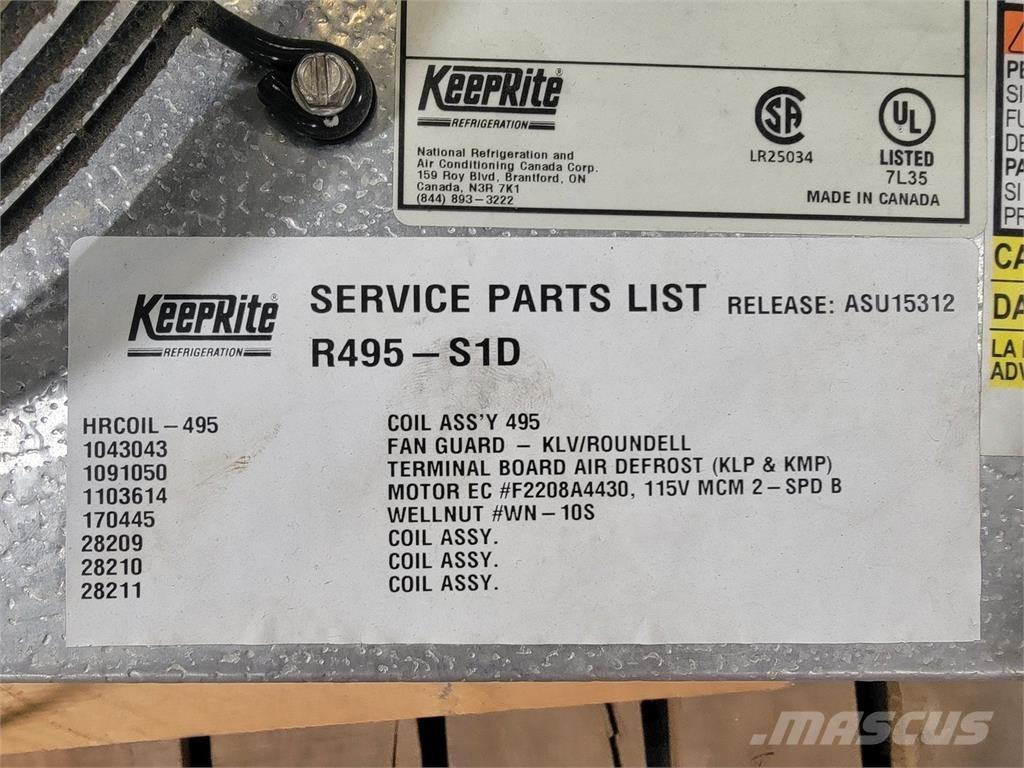  KEEPRITE R495-S1D Équipement de dégel