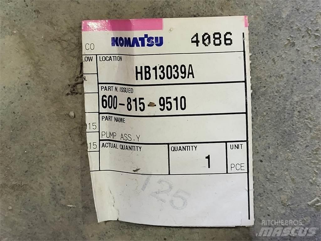 Komatsu 600-815-9510 Pompe à eau / Motopompe