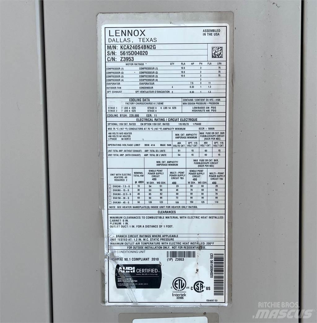  LENNOX KCA240S4BN2G Équipement de dégel