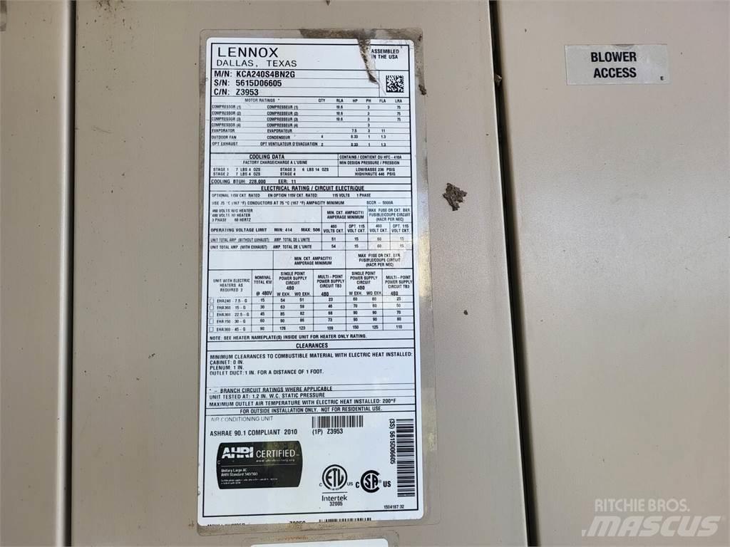  LENNOX KCA240S4BN2G Équipement de dégel
