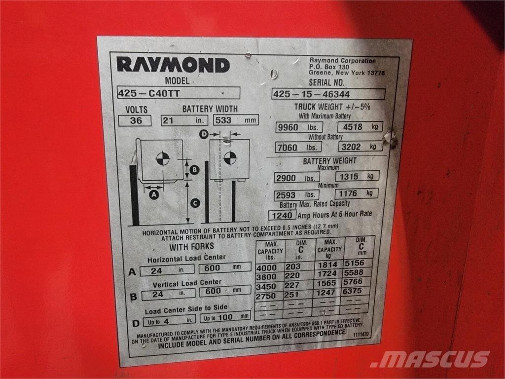 Raymond 425-C40TT Construction - Autres
