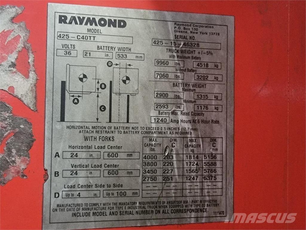 Raymond 425-C40TT Construction - Autres