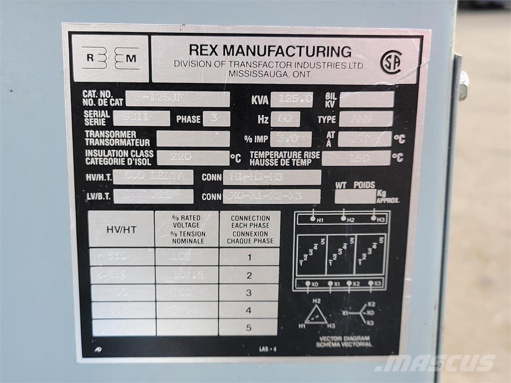 REX B-125JF Construction - Autres