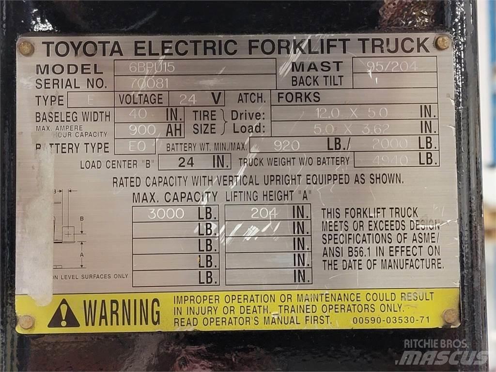 Toyota 6BPU15 Construction - Autres