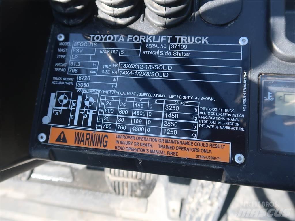Toyota 8FGCU18 Construction - Autres