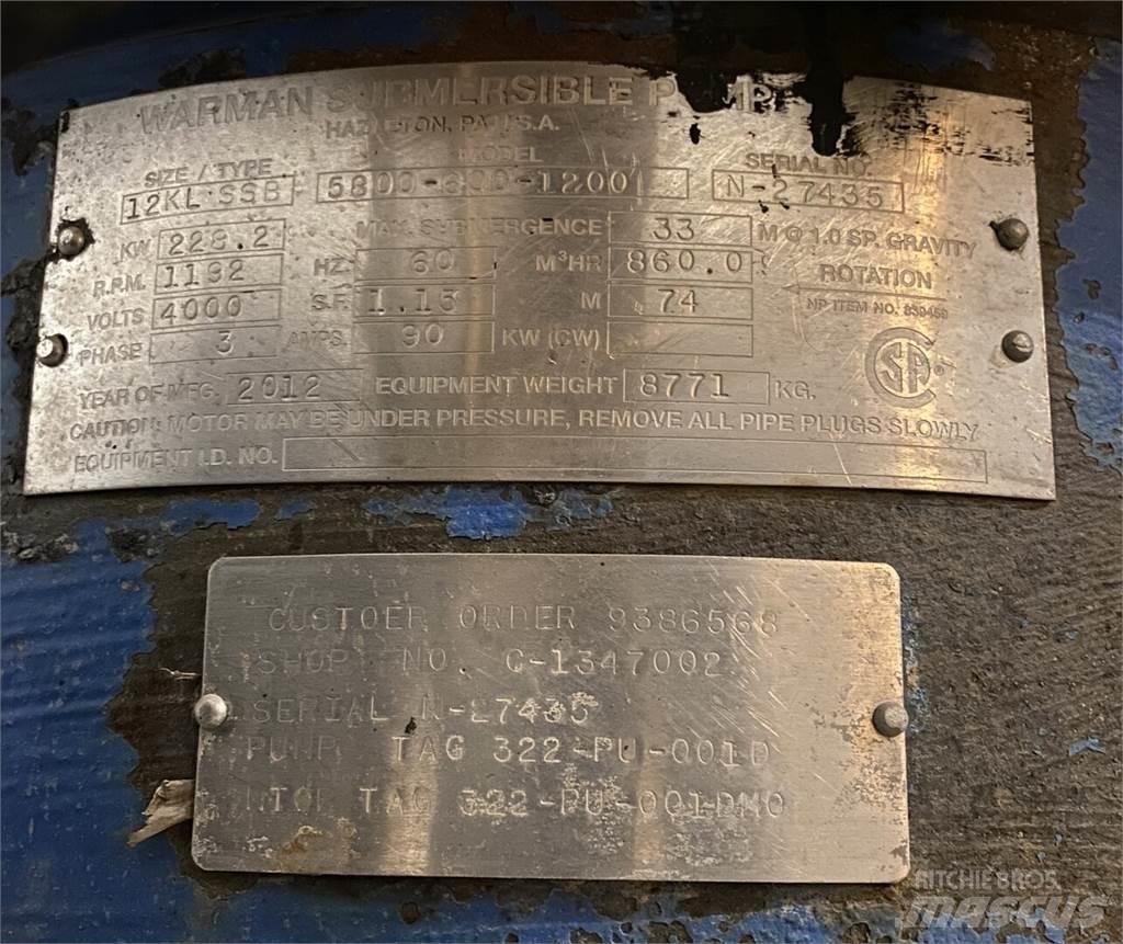 Warman 5800-600-1200 Pompe à eau / Motopompe