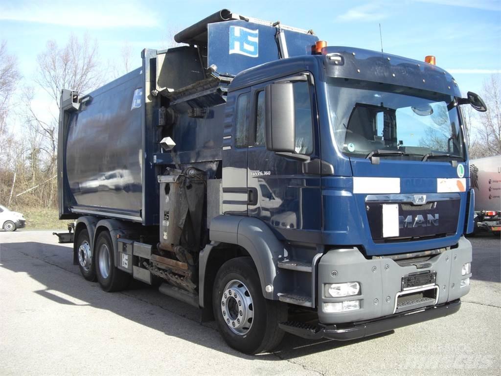 MAN 26360FNLL / RECHTSGEST. Camion poubelle