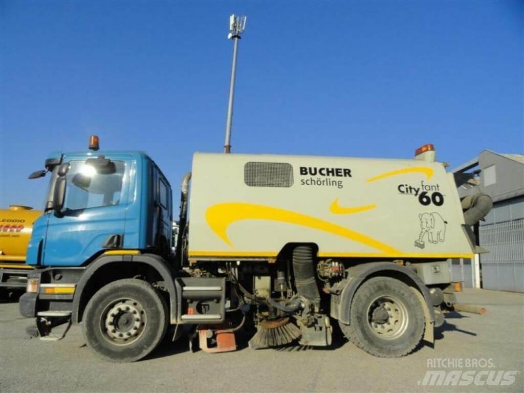Scania P 230 Bucher Camion balayeur