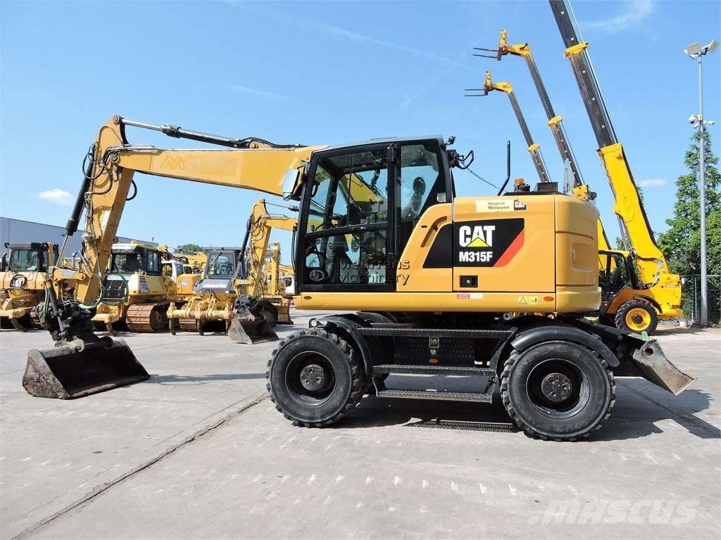 CAT M315F ROTOTILT Pelle sur pneus