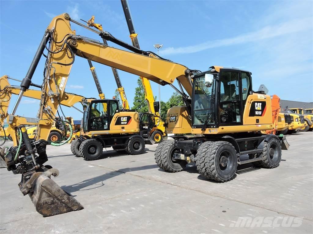 CAT M315F ROTOTILT Pelle sur pneus