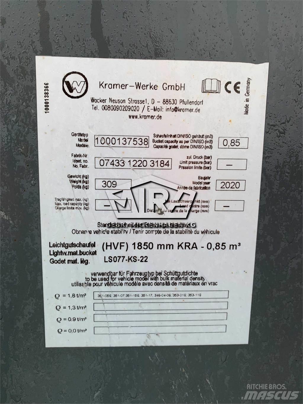 Kramer 1850 mm Godet