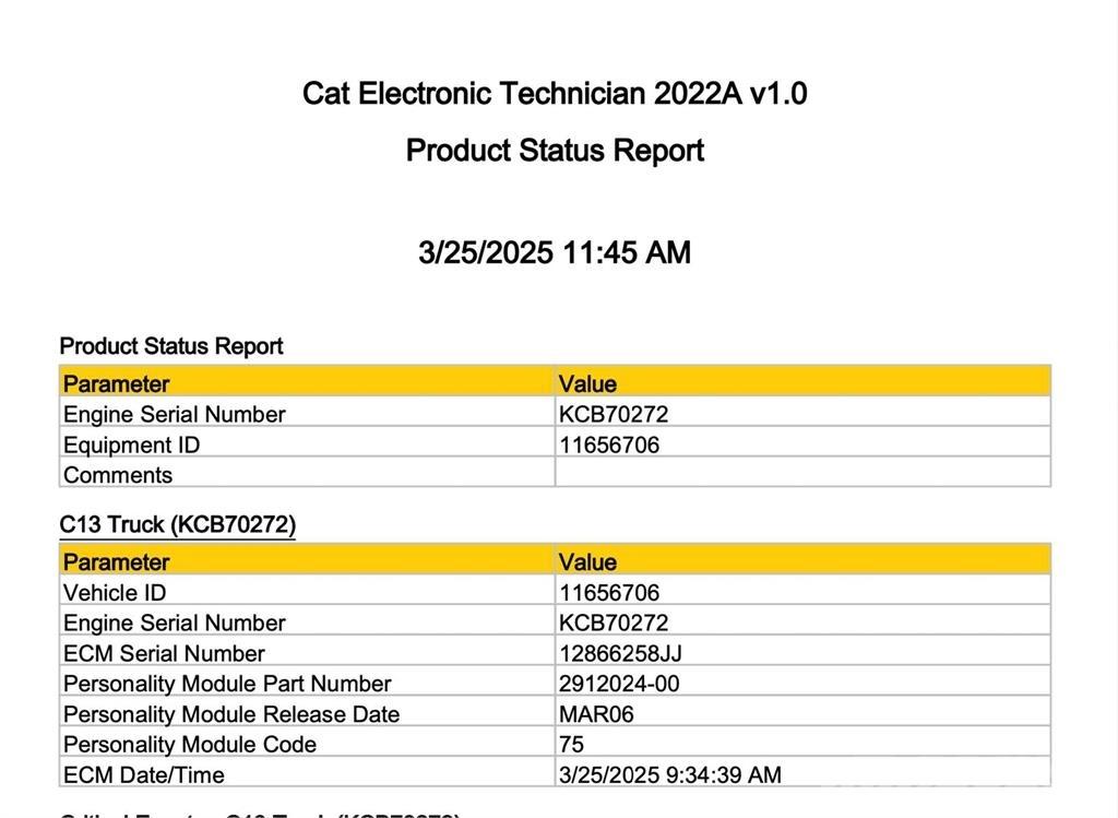 CAT C13 Electronique
