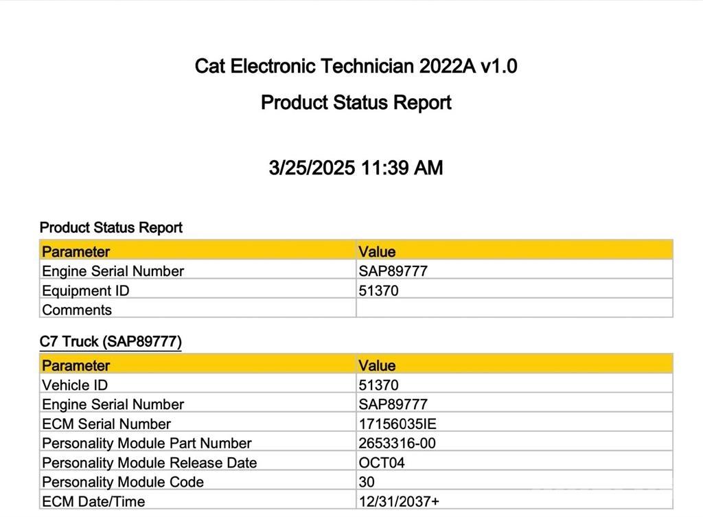 CAT C7 Electronique