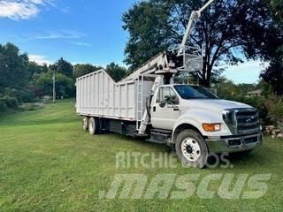 Ford F-750 Camion plateau ridelle avec grue