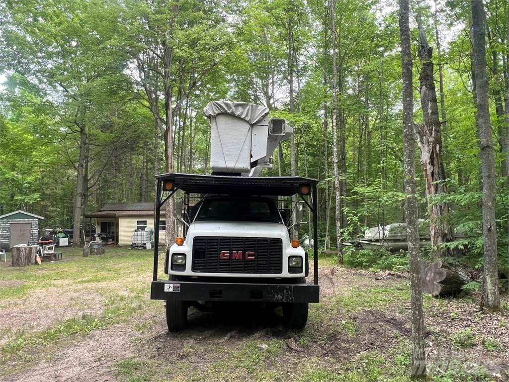 GMC 8500 Camion plateau ridelle avec grue