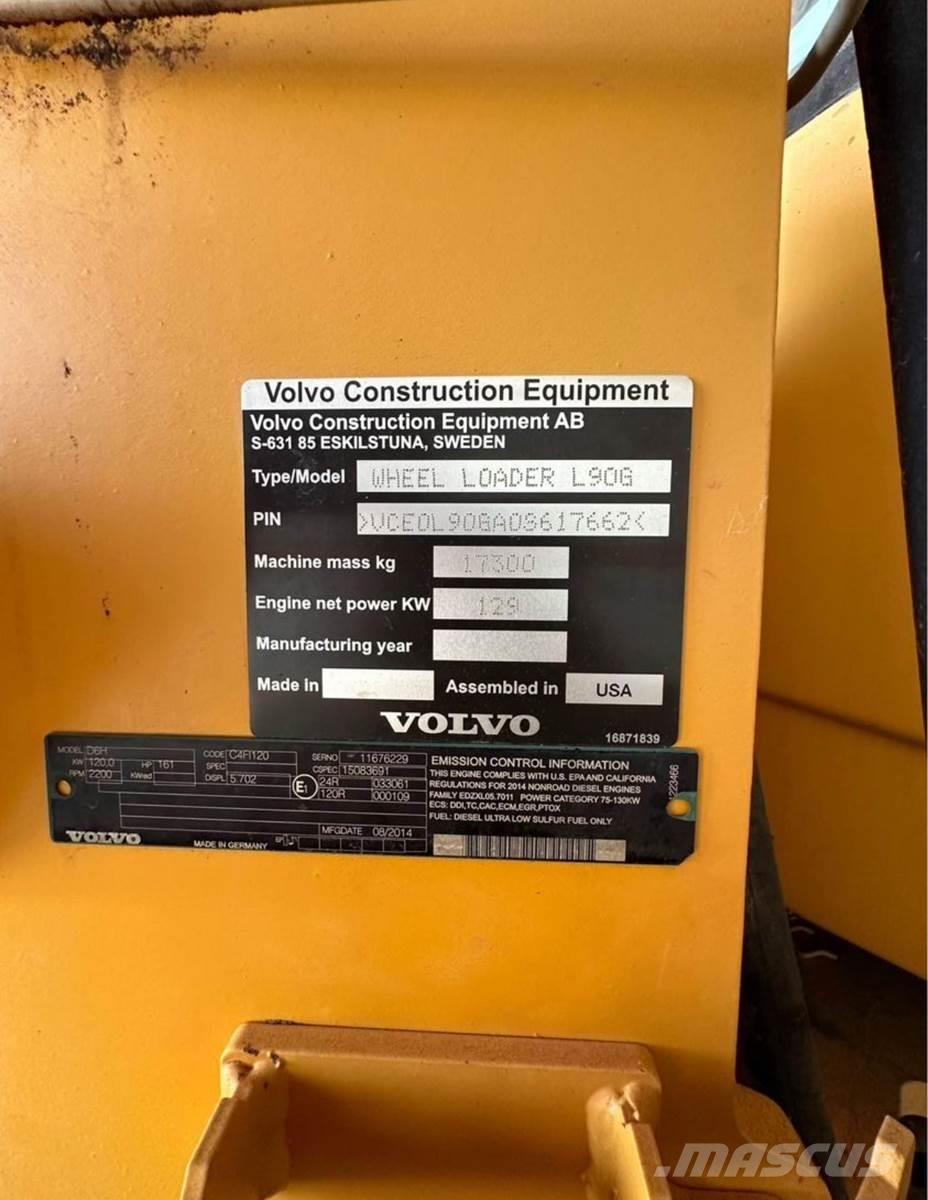Volvo L90G Chargeuse sur pneus
