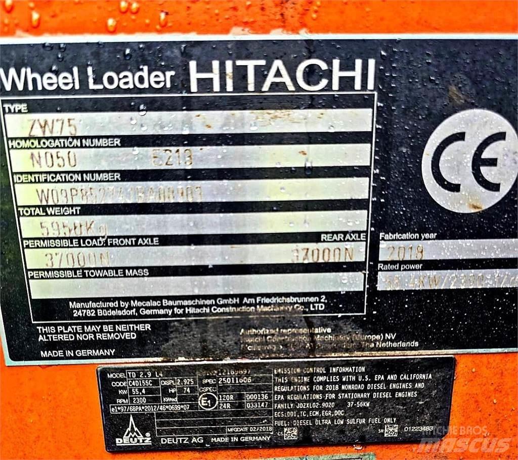 Hitachi ZW75 Mini chargeuse