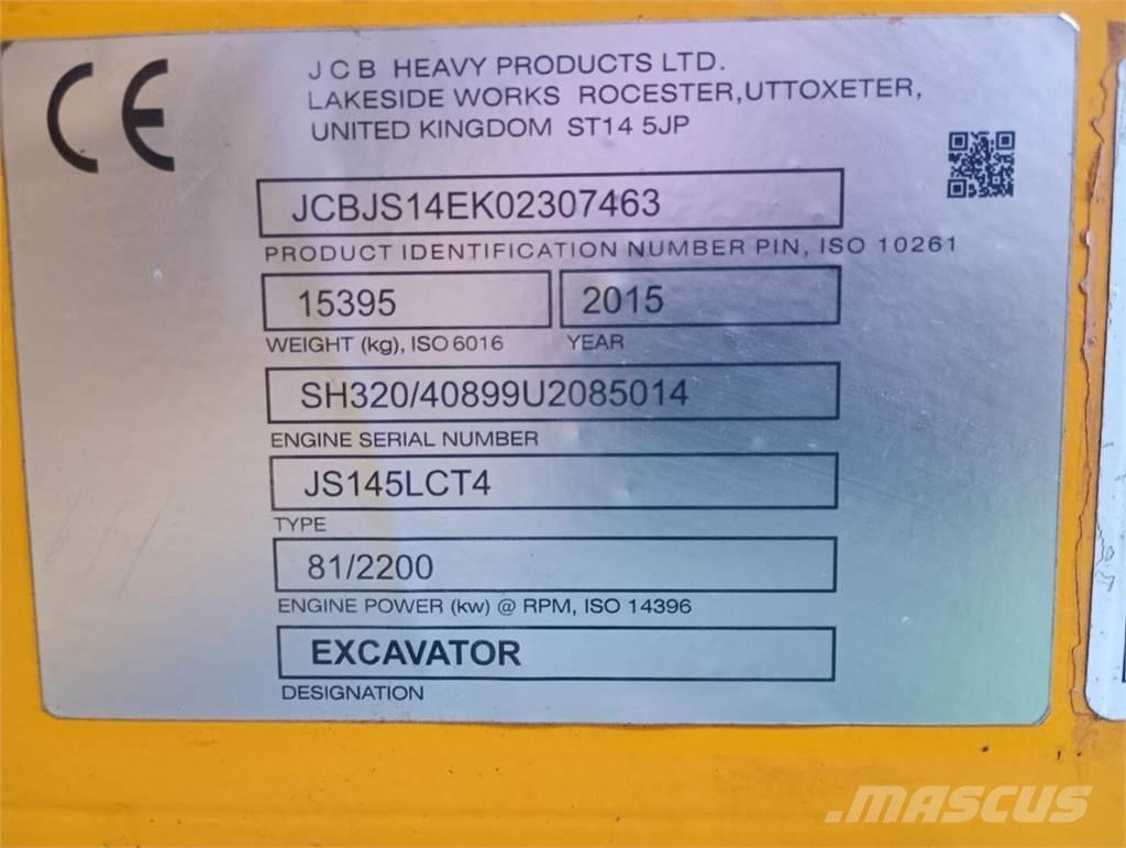 JCB JS 145 Pelle sur chenilles