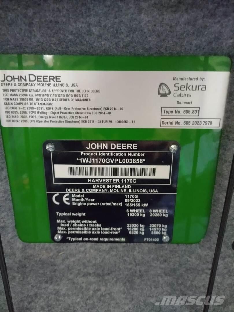 John Deere 1170G Abatteuse