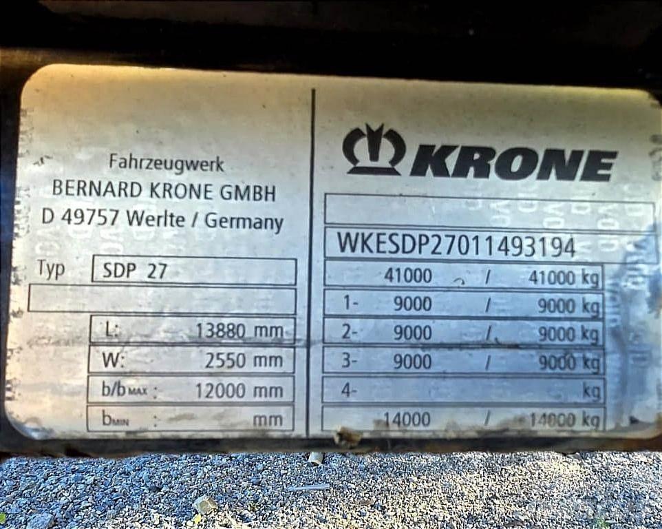 Krone SDP 27 Semi remorque à rideaux coulissants (PLSC)