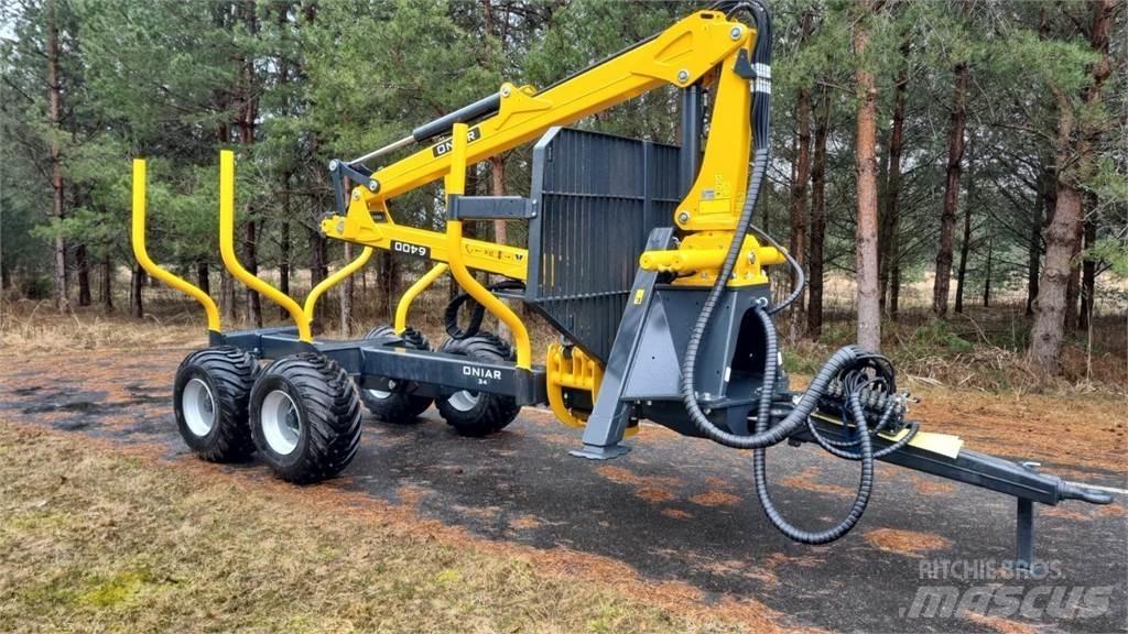 Oniar 6400 + 34 Remorque forestière avec grue