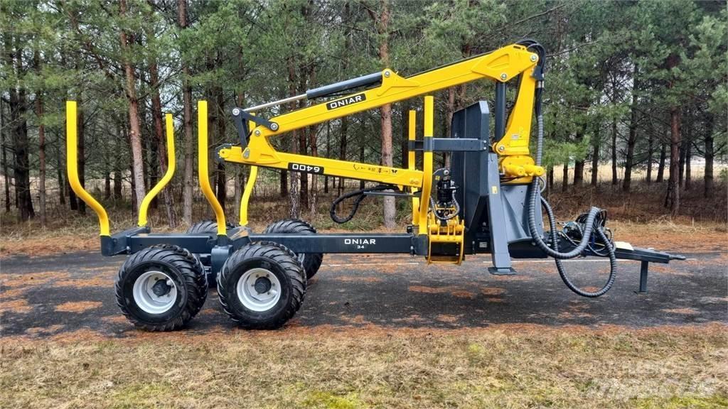 Oniar 6400 + 34 Remorque forestière avec grue