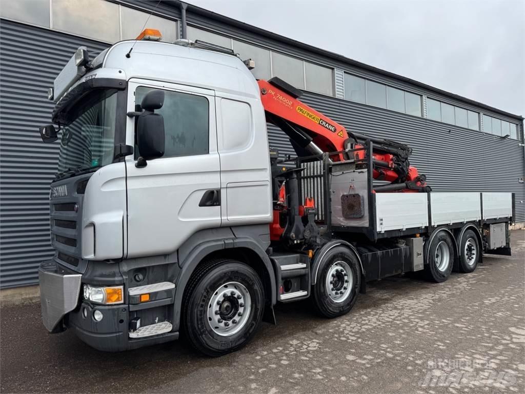 Scania R480 8X2*6 Camion plateau ridelle avec grue