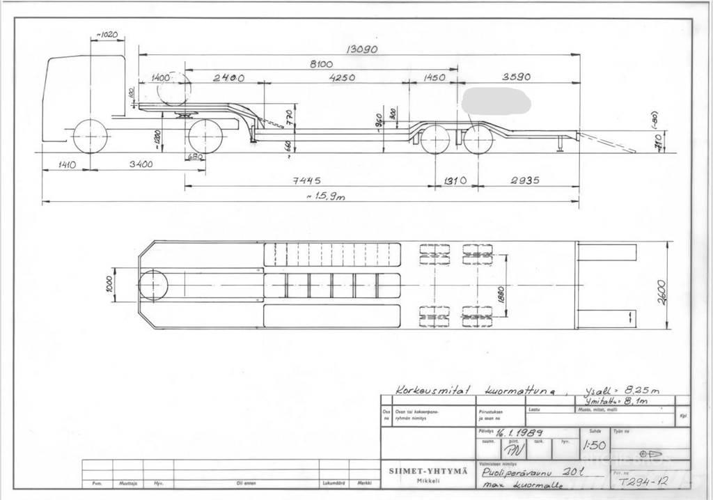 Siimet T294-12 Semi remorque surbaissée