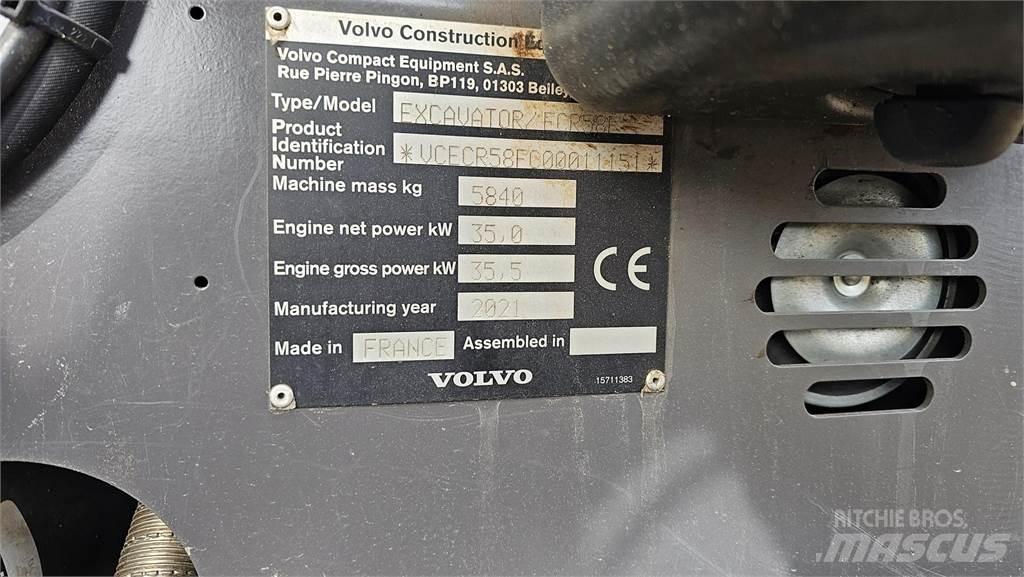 Volvo ECR 58 F Mini pelle < 7t