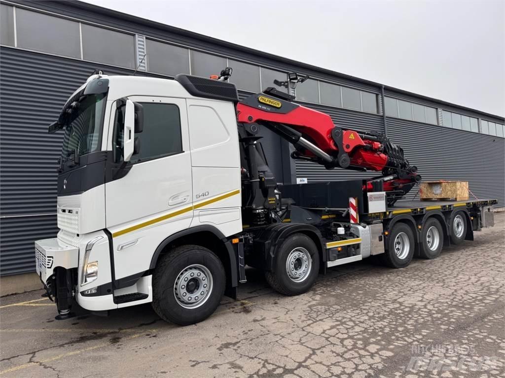 Volvo FH540 10X4 Camion plateau ridelle avec grue
