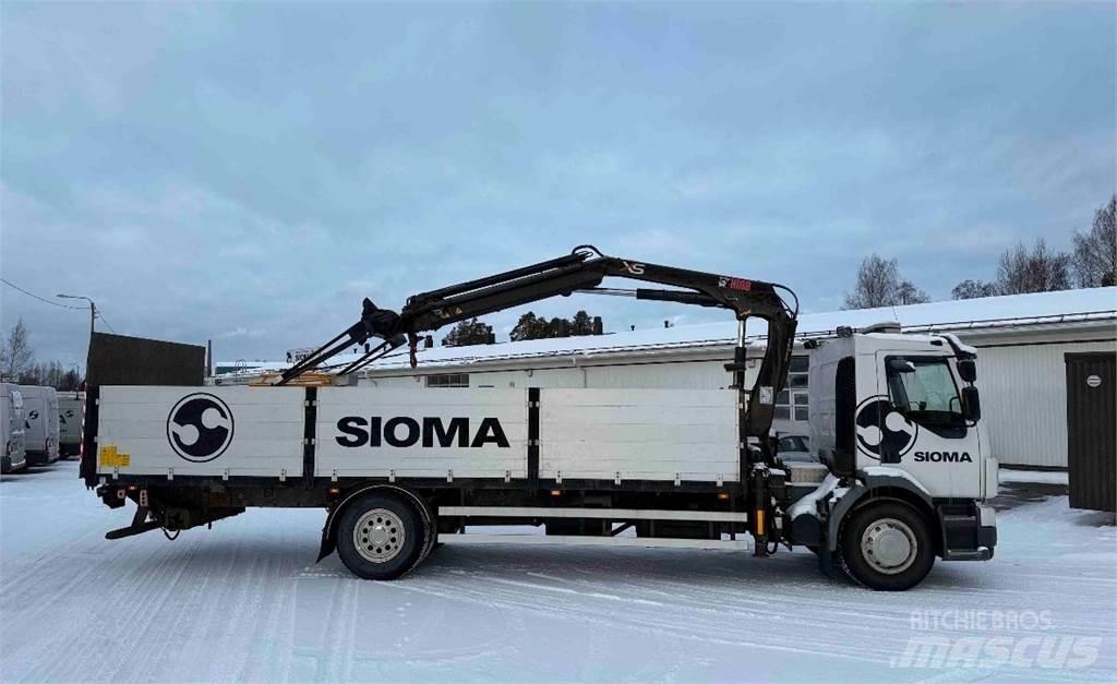 Volvo FL240 Camion plateau ridelle avec grue