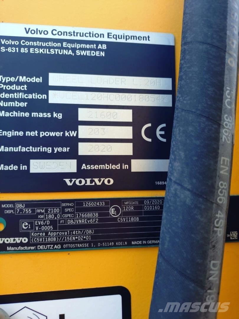 Volvo L120H Chargeuse sur pneus