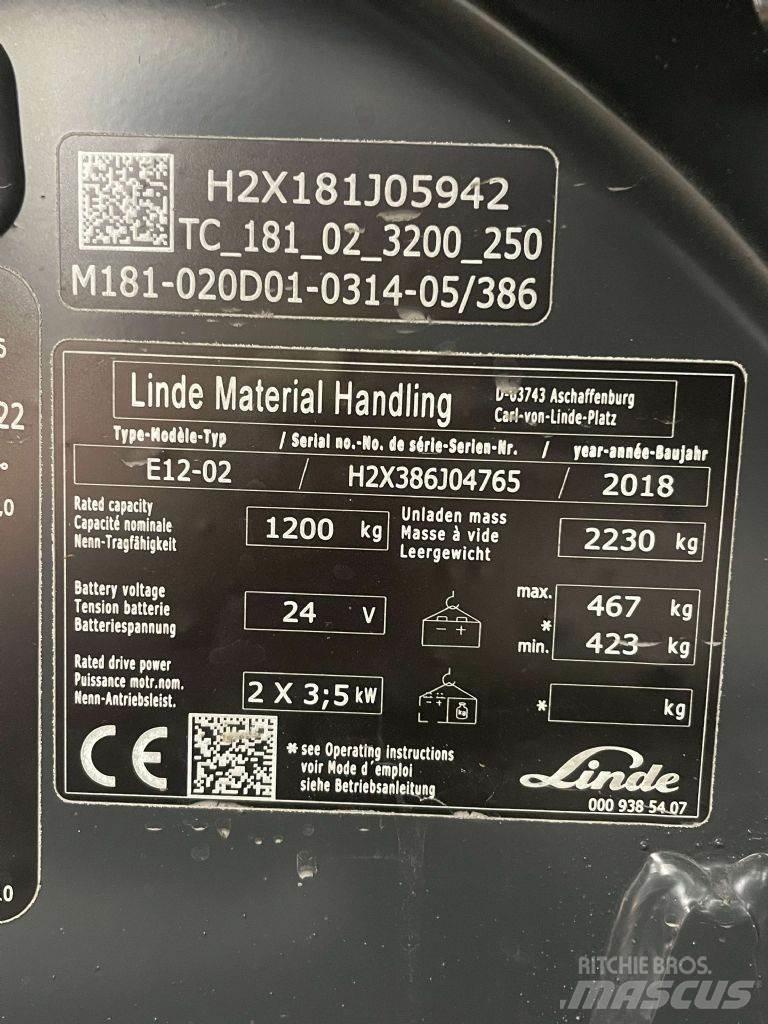 Linde E12-02-386 Chariots élévateurs électriques