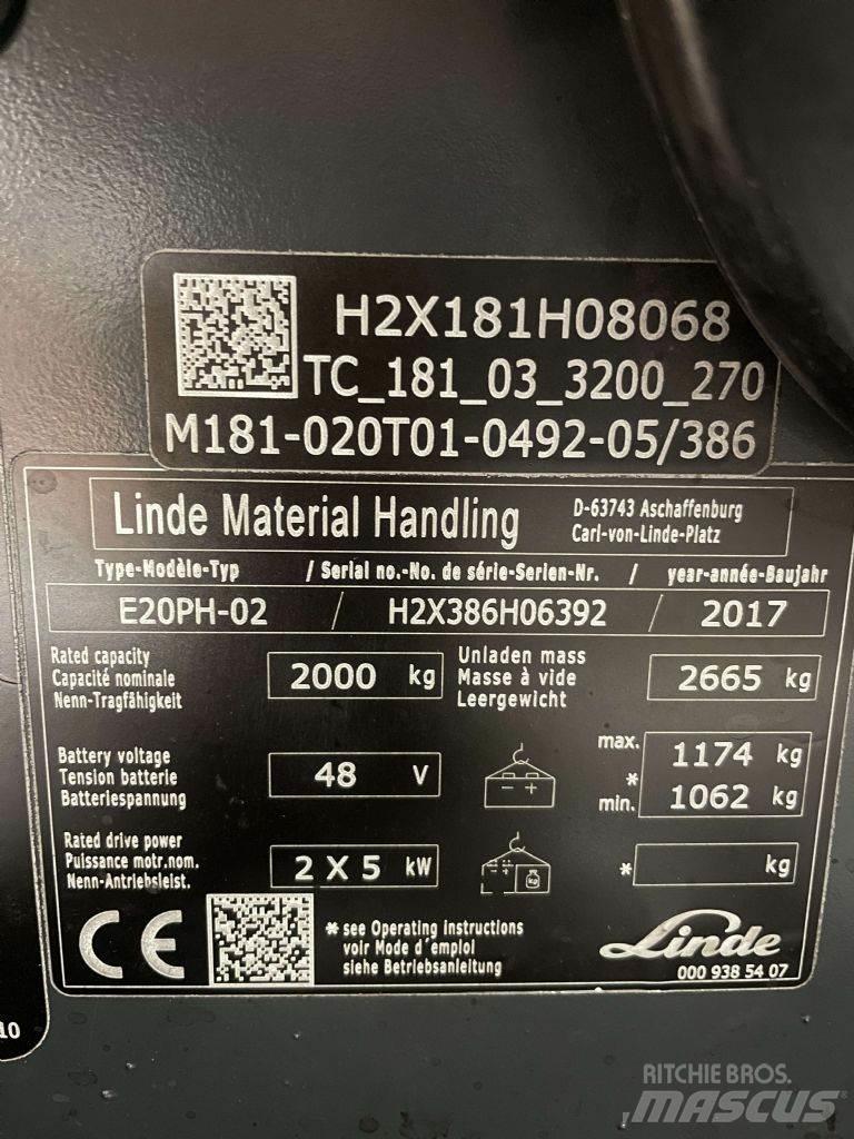 Linde E20PH-02-386 Chariots élévateurs électriques