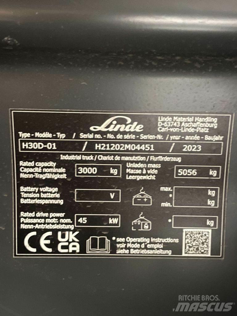 Linde H30D-01-1202 Chariots diesel