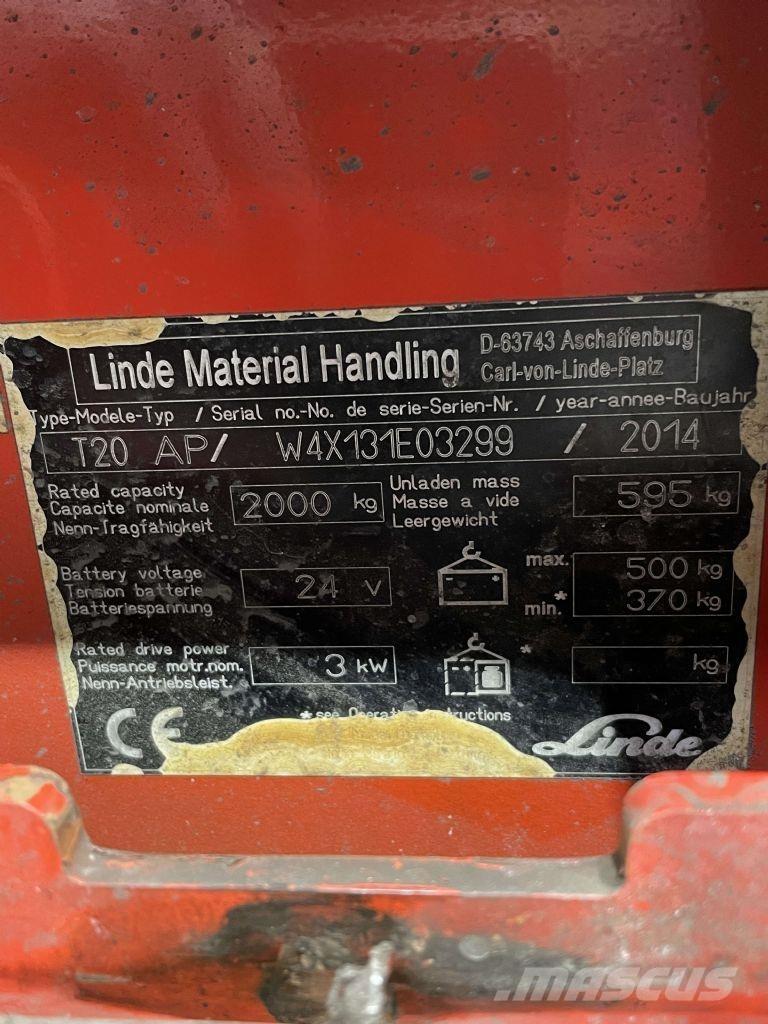Linde T20AP-131 Transpalette accompagnant
