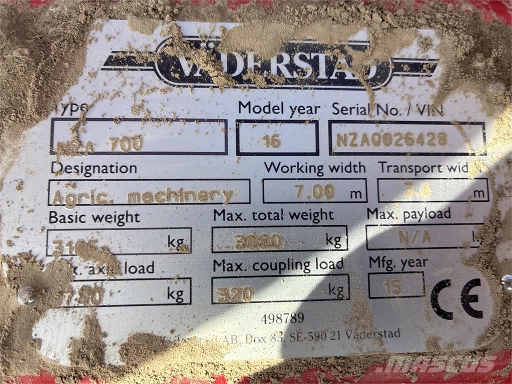 Väderstad NZA 800 HARV Herse